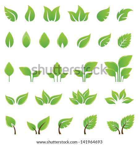 Leaf Silhouettes Free Vector Illustration | 123Freevectors