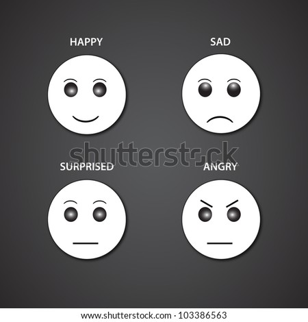 Smilies Emotion Icons clip art Free Vector / 4Vector