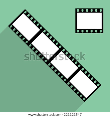 Film roll icon - stock vector
