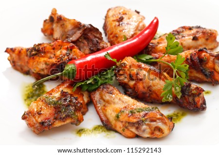 Grilled chicken - stock photo