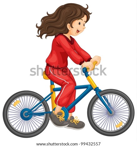 Bike Cartoon Lady Stock Photos, Images, & Pictures | Shutterstock