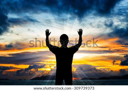 Hands Up Silhouette Stock Photos, Images, & Pictures | Shutterstock