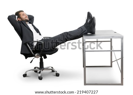 Feet Up On Desk Stock Photos, Images, & Pictures | Shutterstock