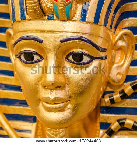 Egyptian golden pharaohs mask - travel to Egypt concept , Egyptian ...