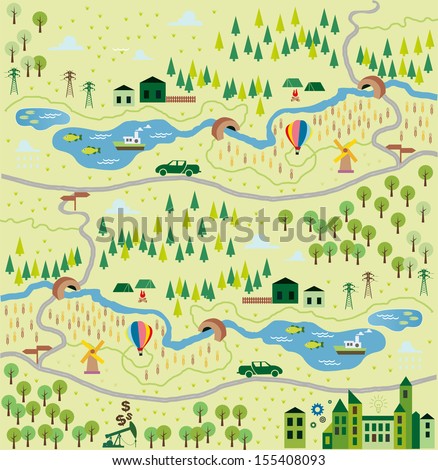 Cartoon River Stock Photos, Images, & Pictures | Shutterstock