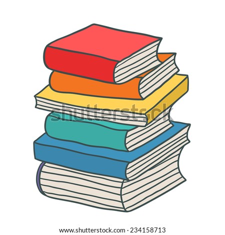 Cartoon Stack Of Books Stock Photos, Images, & Pictures | Shutterstock