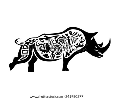 Rhinoceros tattoo Stock Photos, Images, & Pictures | Shutterstock