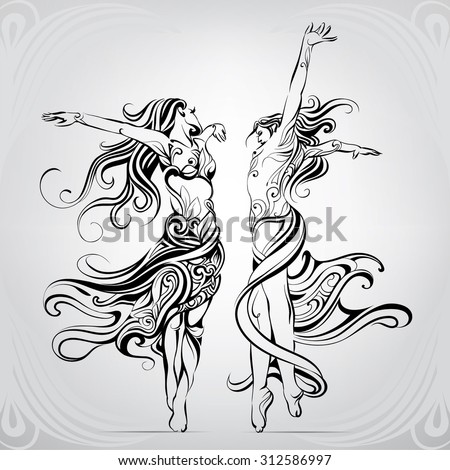 Tattoo Lady Stock Illustrations & Cartoons | Shutterstock