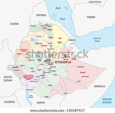 Ethiopia Map Stock Photos, Images, & Pictures | Shutterstock