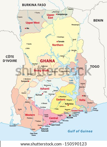 Ghana Map Stock Photos, Images, & Pictures | Shutterstock