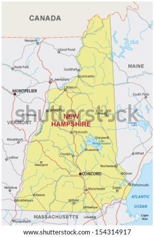 New Hampshire Map Stock Photos, Images, & Pictures | Shutterstock