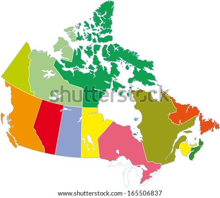 Canada Map Stock Photos, Images, & Pictures | Shutterstock