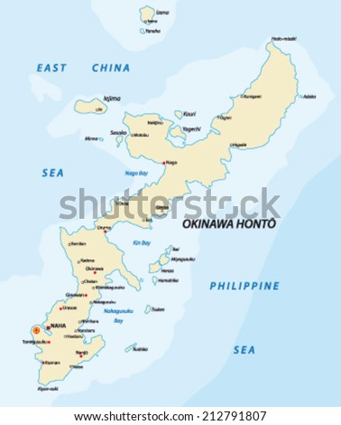 Okinawa Map Outline - Royalty Free Okinawa Islands Clip Art, Vector ...