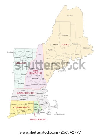 New England Map Stock Photos, Images, & Pictures | Shutterstock