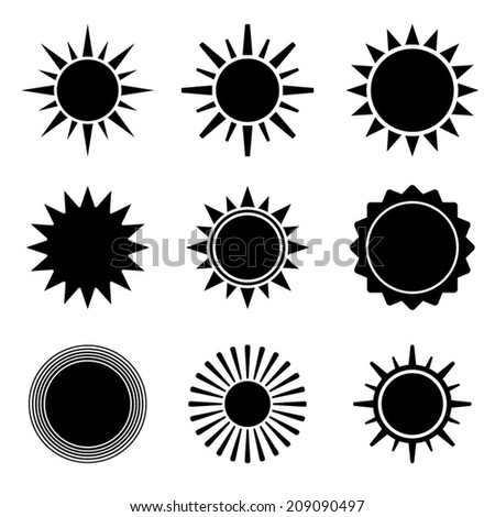 Stock Images similar to ID 56109922 - black sun isolated on white