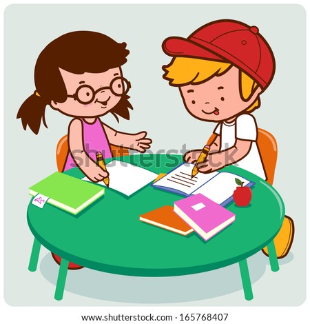 Doing Homework Stock Vectors & Vector Clip Art | Shutterstock