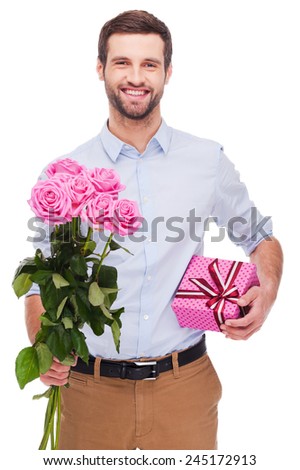 Man Holding Flowers Stock Photos, Images, & Pictures | Shutterstock