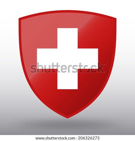 Coat of arms of Switzerland - stock vector