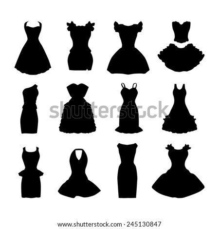 Dress silhouette Stock Photos, Images, & Pictures | Shutterstock