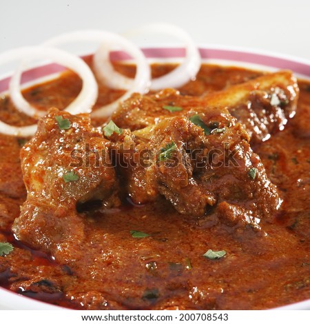 Close up of Mutton Moghulai masala, India - stock photo
