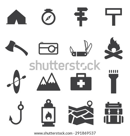 Camping Icons Stock Photos, Images, & Pictures | Shutterstock