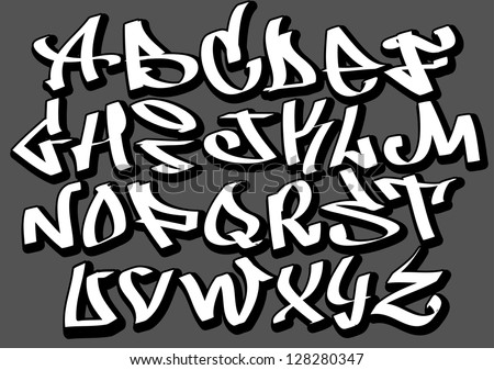 letter a graffiti fonts