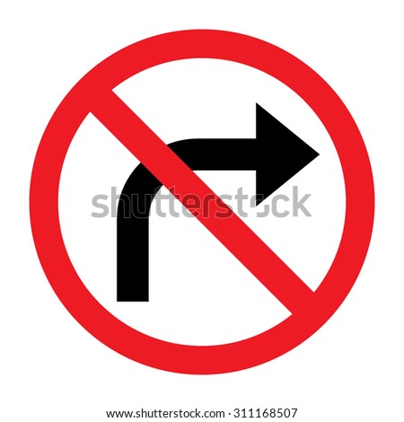 No Right Turn Stock Photos, Images, & Pictures | Shutterstock