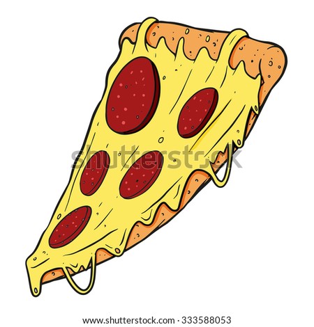 Cartoon Illustration Pizza Slice Vector Stock Photos, Images ...