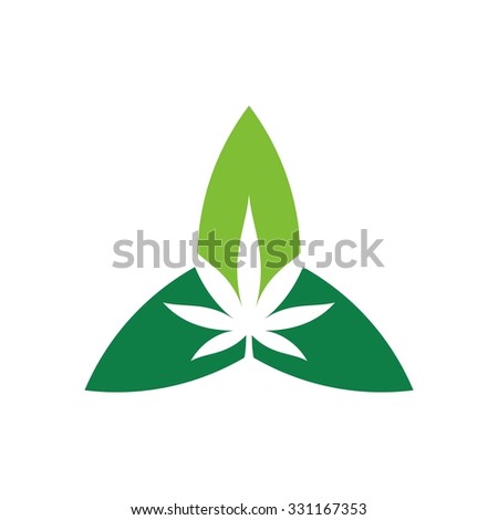 marijuana logo. - stock vector