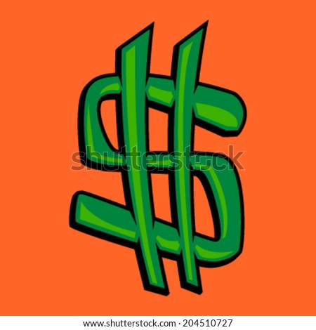 Stock Images similar to ID 12010522 - graffiti dollar