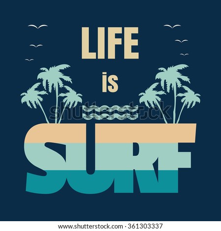 Surfboard with palm trees Stock Photos, Images, & Pictures | Shutterstock