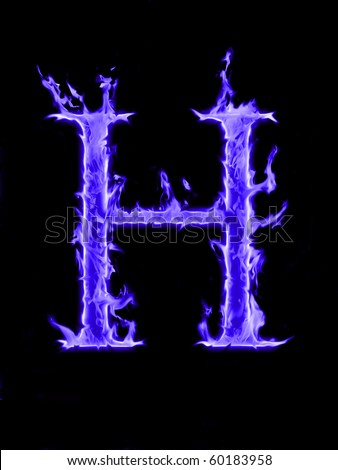 Stock Images similar to ID 99498218 - blue fiery font. letter e....