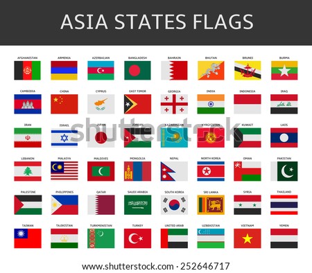 Asia Flags Stock Photos, Images, & Pictures | Shutterstock