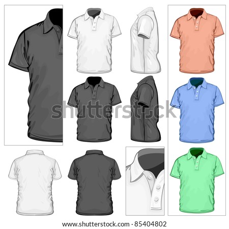 Black Design Polo Shirt Template Stock Photos, Images, & Pictures ...