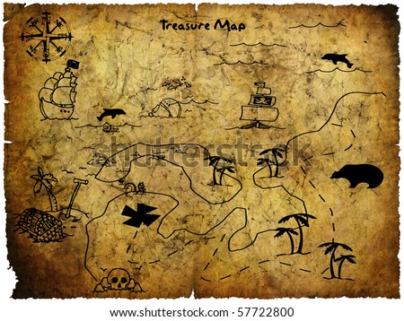 Treasure Hunt Map Stock Photos, Images, & Pictures | Shutterstock