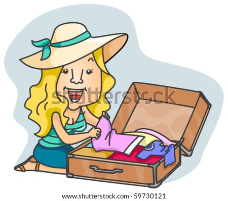 Packing Luggage Stock Vectors & Vector Clip Art | Shutterstock