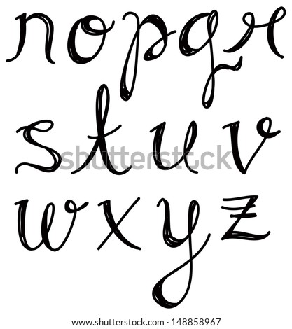 Cursive alphabet Stock Photos, Images, & Pictures | Shutterstock