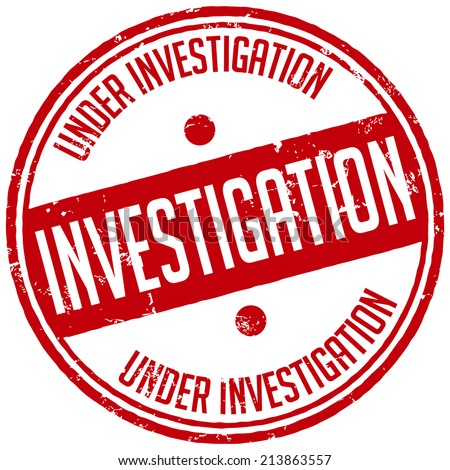 investigation stamp - stock vector