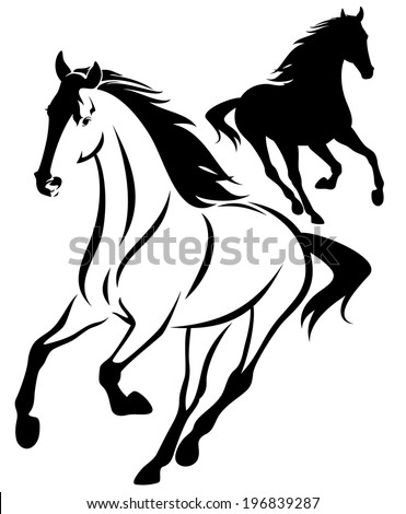 Stock Images similar to ID 133858553 - beautiful running horse vector...