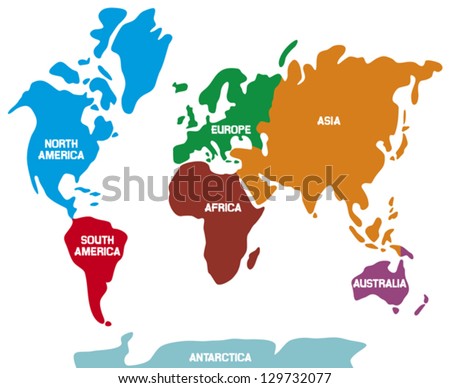 Continents Map Stock Photos, Images, & Pictures | Shutterstock