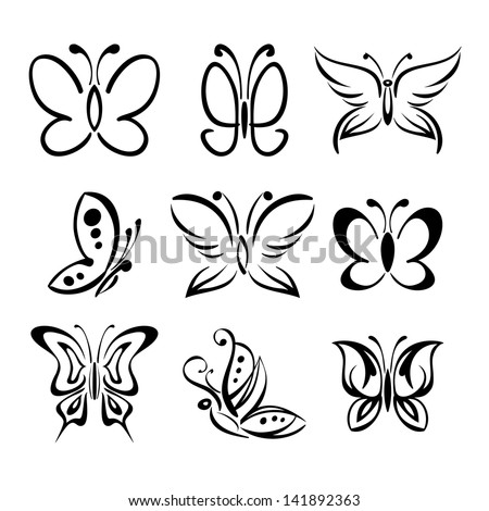 Butterfly silhouette Stock Photos, Images, & Pictures | Shutterstock