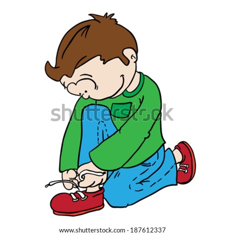 Tying Shoes Stock Vectors & Vector Clip Art | Shutterstock