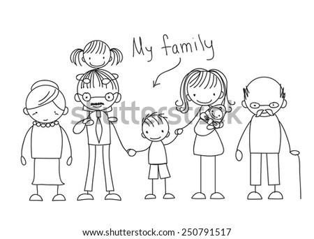 Doodle Family Stock Photos, Images, & Pictures | Shutterstock