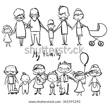 Family Sketch Stock Photos, Images, & Pictures | Shutterstock