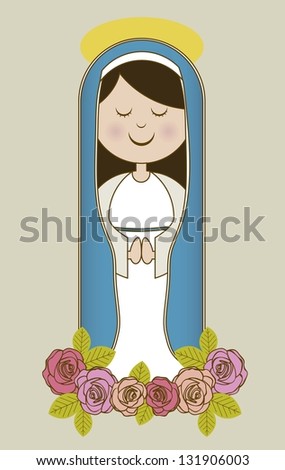 Stock Images similar to ID 87358286 - virgin mary and jesus cartoon...