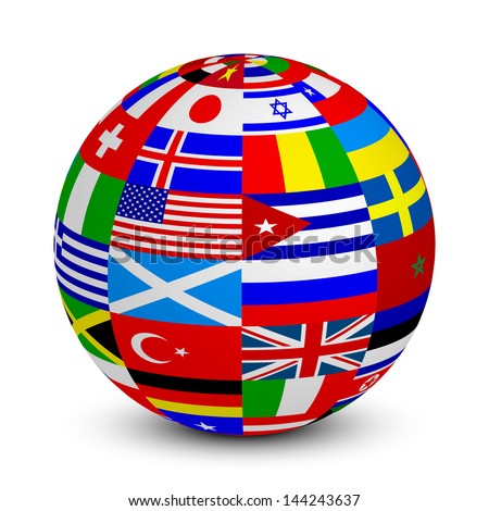 Globe Of Flags Stock Photos, Images, & Pictures | Shutterstock