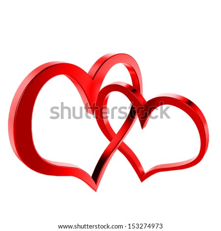 bound hearts - stock photo