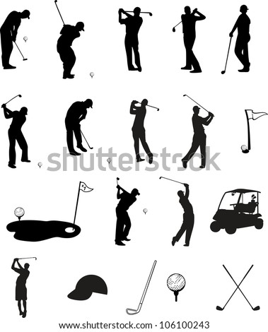 Golfer Silhouette Stock Photos, Images, & Pictures | Shutterstock