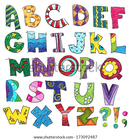 Doodle alphabet Stock Photos, Images, & Pictures | Shutterstock