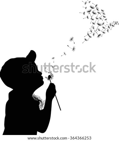 Child Blowing Dandelion Stock Vectors & Vector Clip Art | Shutterstock